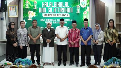 Halalbihalal Keluarga Besar Dinas Kominfo Sumut Ilyas Sitorus Tekankan tentang Pentingnya  Kedisiplinan